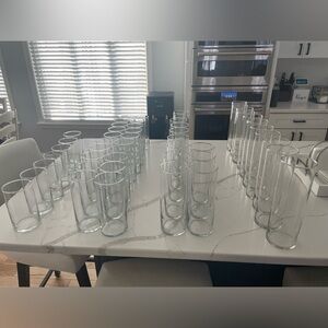 SOLD — Clear Hurricane Glass Vases (inquire to order if you want partial)